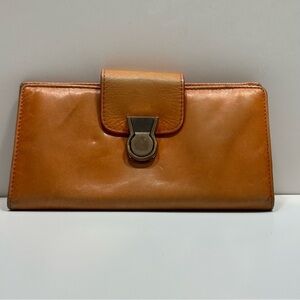 Kate Landry Orange Leather Wallet